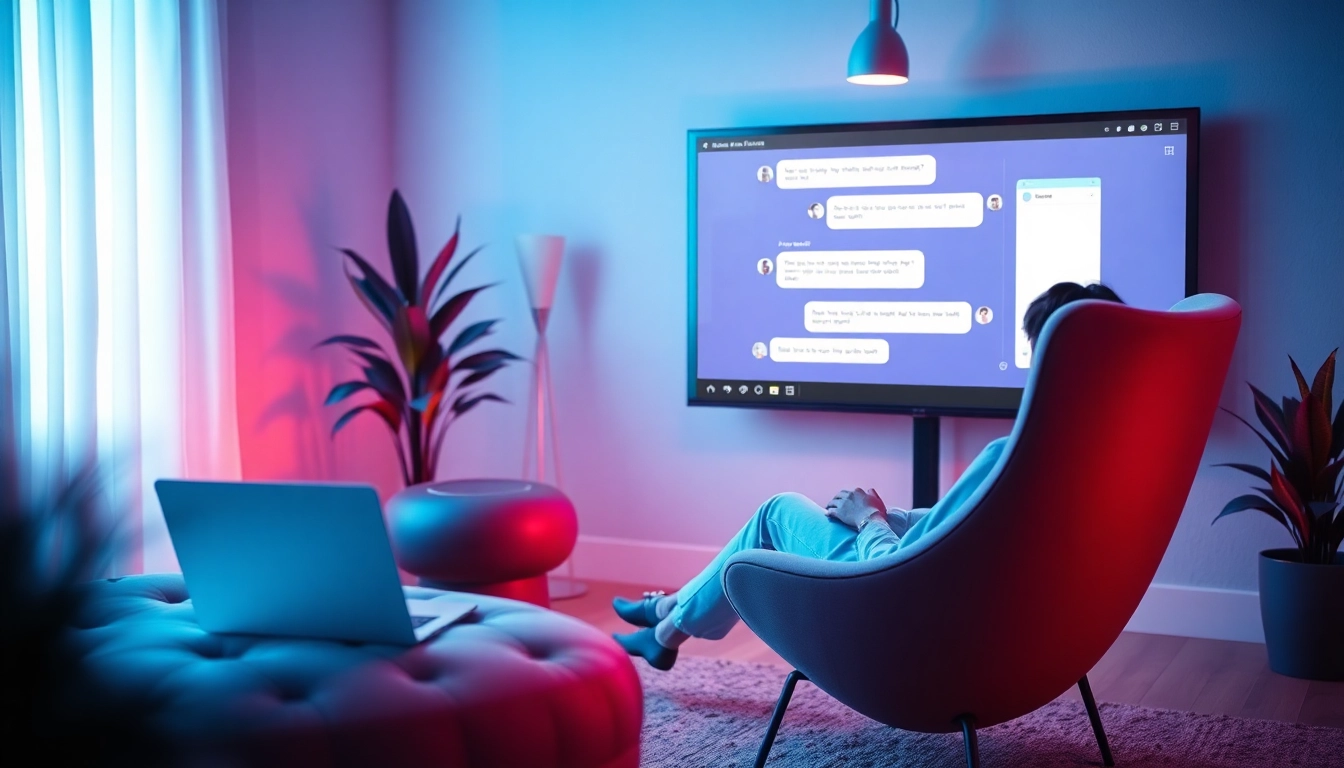 Engaging interface of a sex AI chat on a sleek laptop, reflecting modern intimacy.