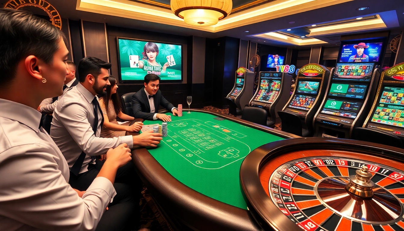 Experience high-stakes gameplay at https://tv88.network/ with vibrant casino tables and dynamic slot machines.