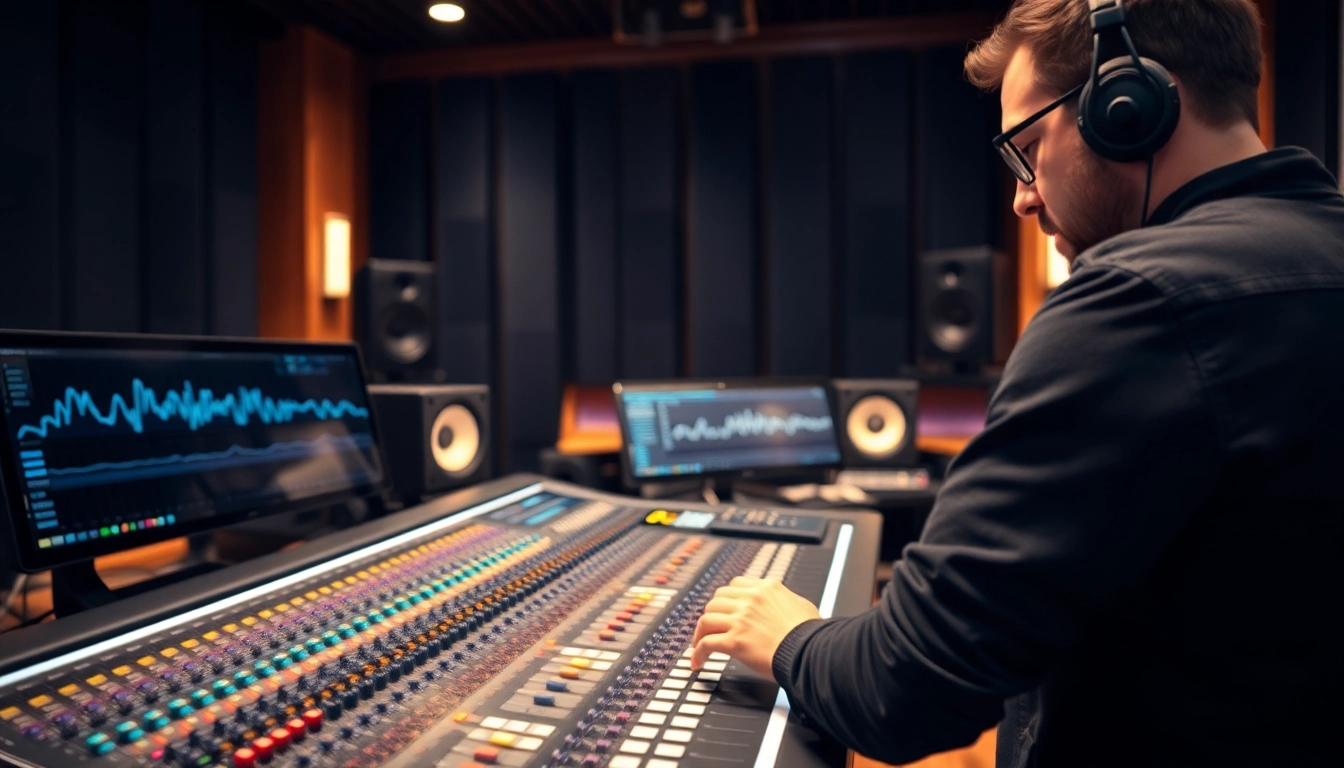 Enhance your skills in online audio mastering with a professional setup showcasing intricate sound equipment.