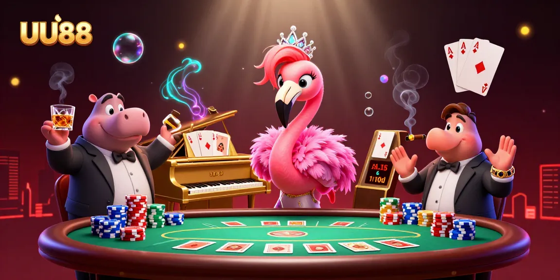 Experience thrilling poker at UU88 with vibrant characters and rich casino elements.