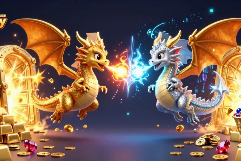 Experience the adventure of best real money casinos Australia with vibrant dragons and treasure.